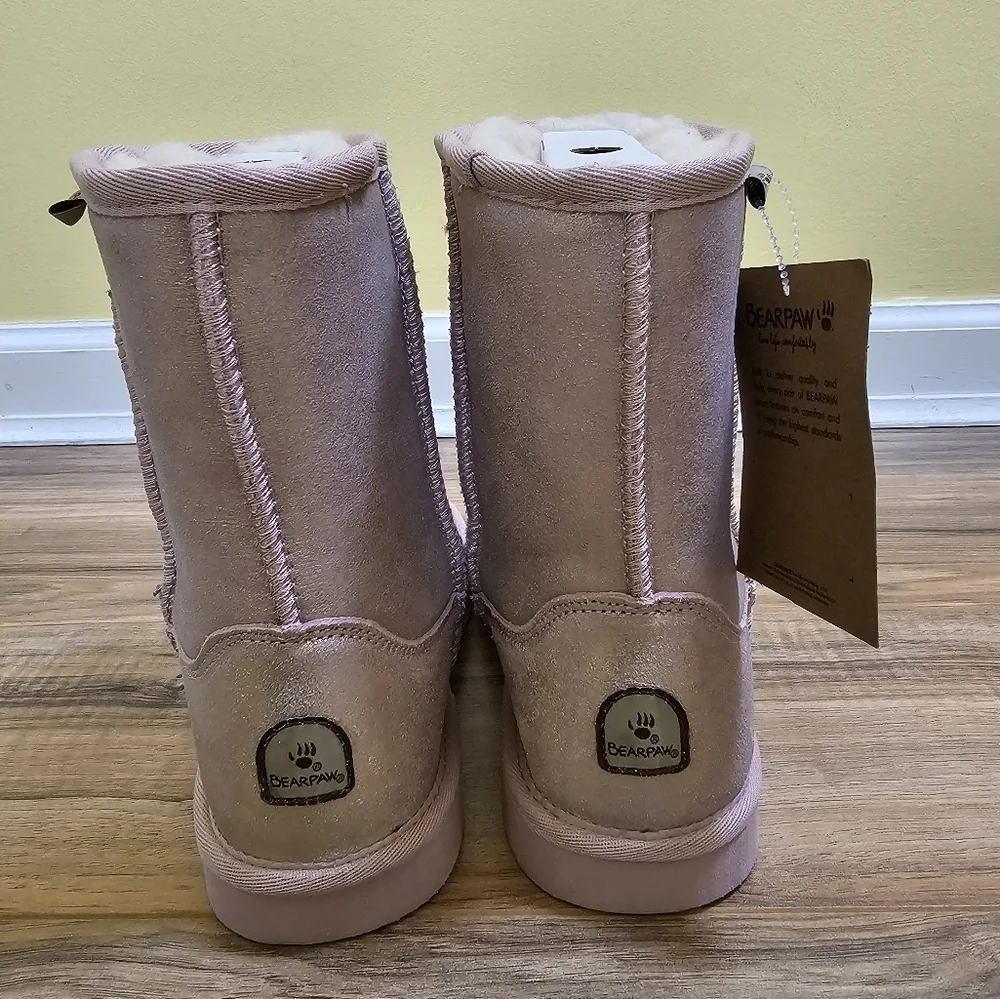 New BearPaw Elle Exotic Youth Pink Glitter, size US 5 - Picture 5 of 14
